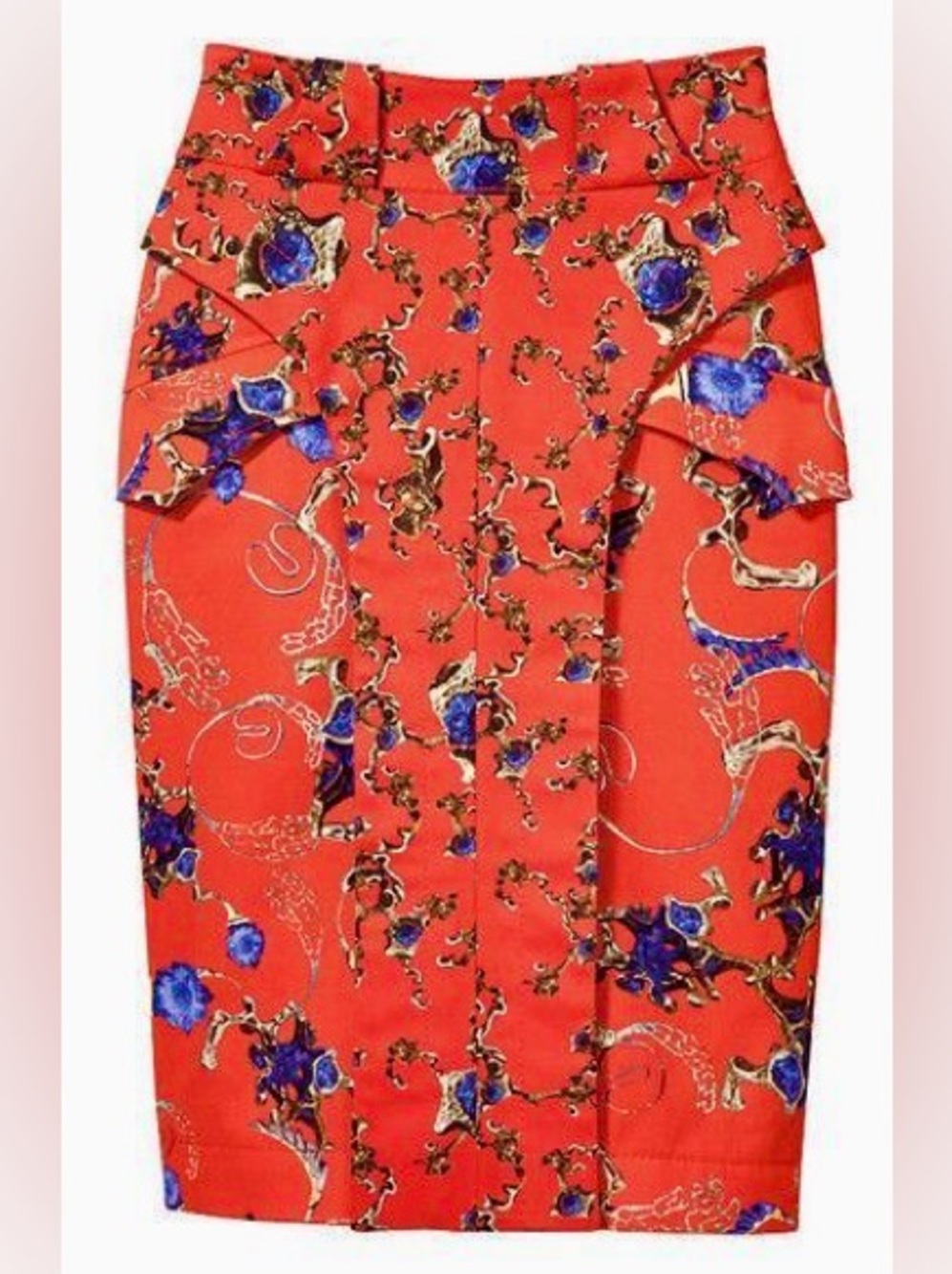 Altuzarra Spring 2013 Runway Print Sculptural Pencil Skirt | size 38 or US 2